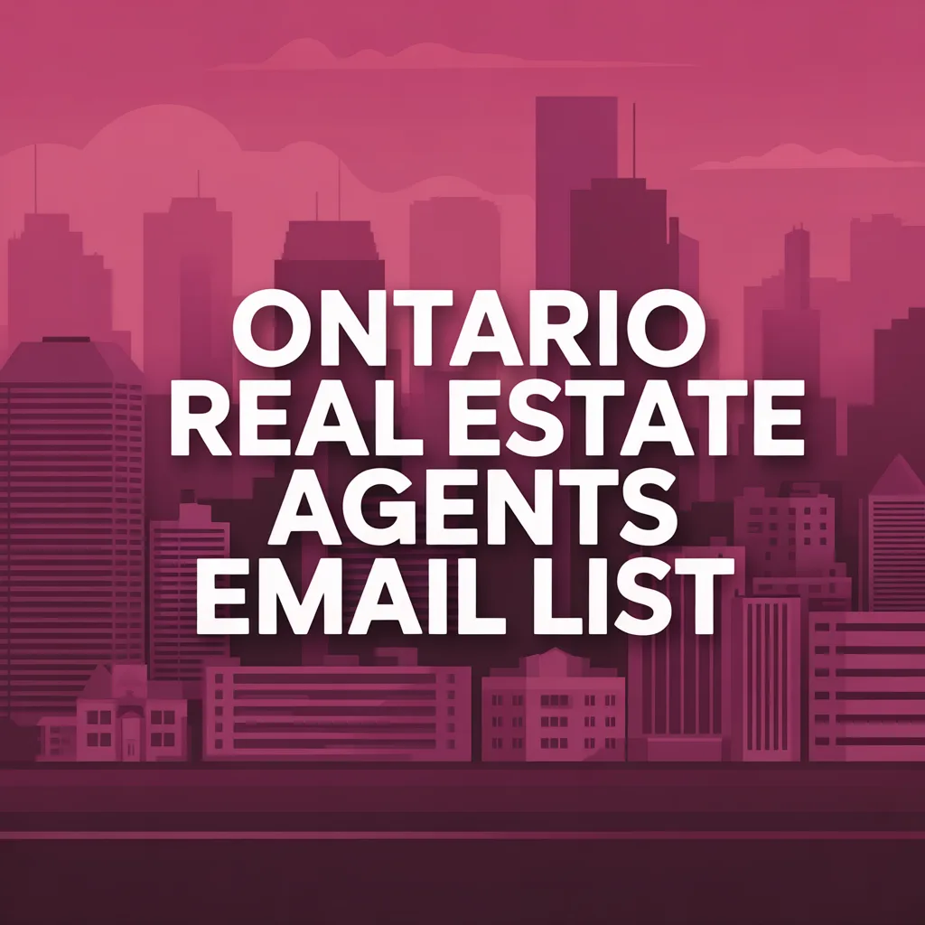 Ontario Real Estate Agents Email List